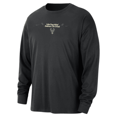 Milwaukee Bucks Courtside Men's Nike NBA Max90 Long-Sleeve T